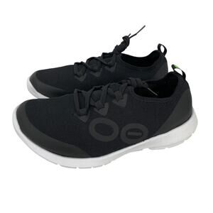 OOFOS OOmg Women Sport LS Low Knit Black Comfort Recovery Shoe Size 8